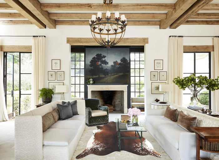 Salt and Pepper Brown Cowhide Rug #B3803