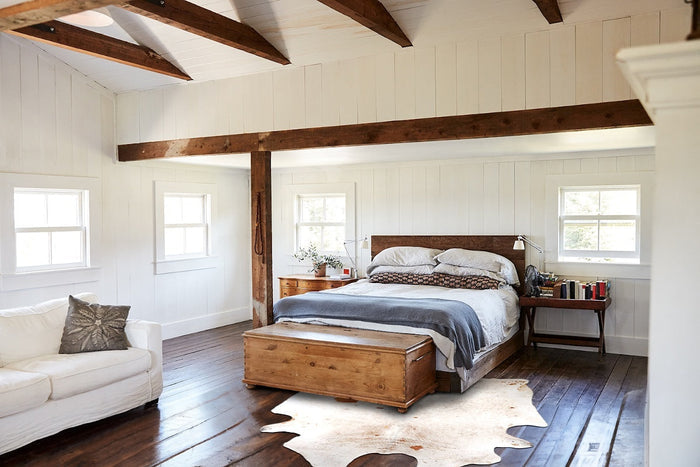 Salt and Pepper Brown Cowhide Rug #B3383