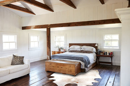 Salt and Pepper Brown Cowhide Rug #B3383