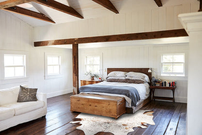Salt and Pepper Brown Cowhide Rug #B3384