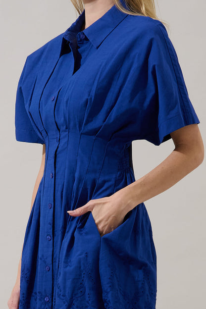 Sammie Collared Eyelet Mini Dress