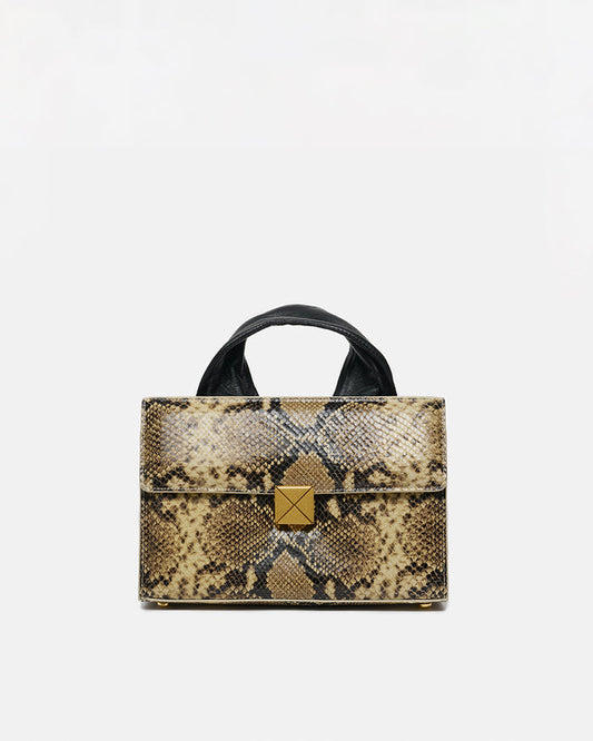 Sandi Lock - Embossed leather bag - Snake