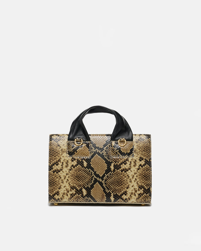 Sandi Lock - Embossed leather bag - Snake