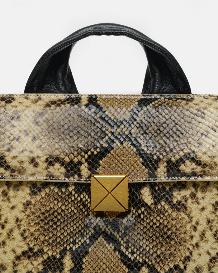 Sandi Lock - Embossed leather bag - Snake