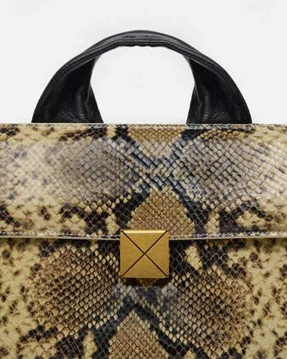 Sandi Lock - Embossed leather bag - Snake