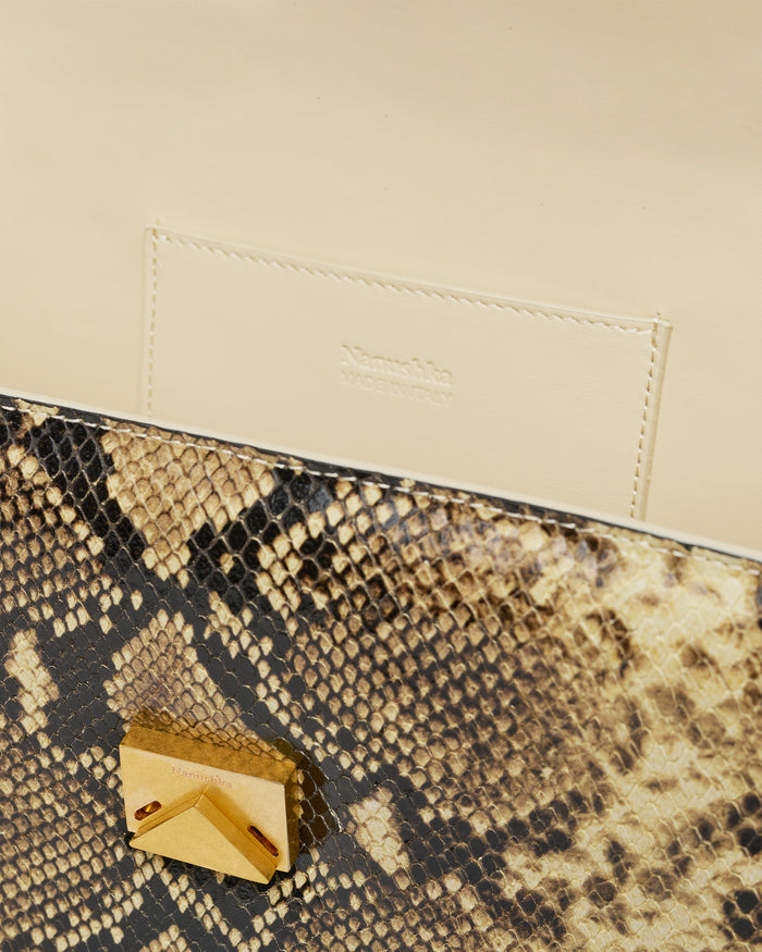 Sandi Lock - Embossed leather bag - Snake