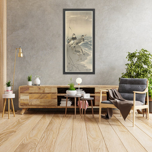 A framed image of