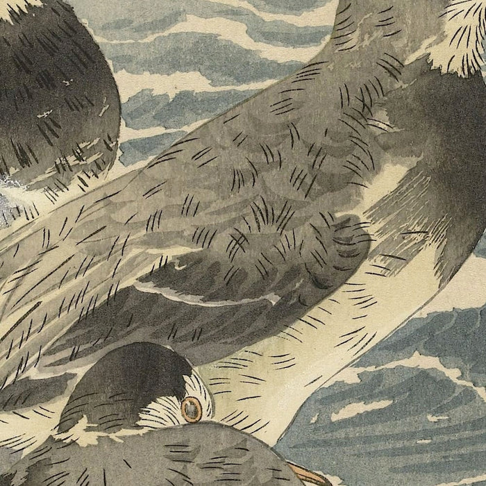 Sandpipers at Sickle Moon by Ohara Koson, 1900