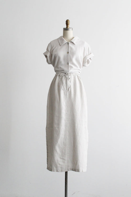 sandstone linen skirt