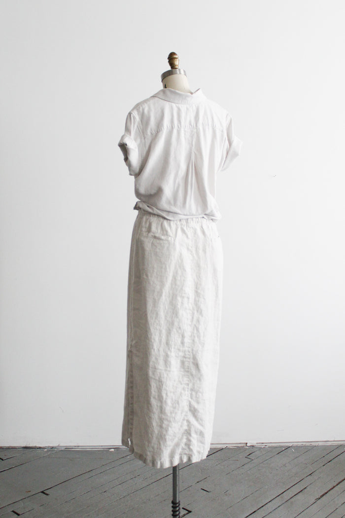 sandstone linen skirt