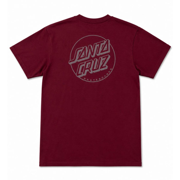 Santa Cruz Tonal Opus Dot Stripe T-Shirt Dark Plum