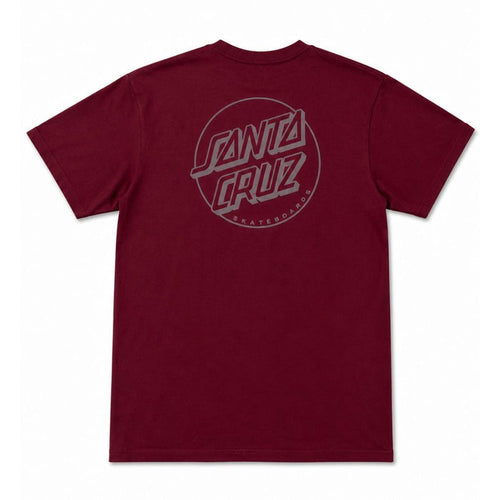 Santa Cruz Tonal Opus Dot Stripe T-Shirt Dark Plum