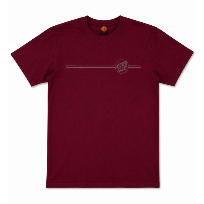 Santa Cruz Tonal Opus Dot Stripe T-Shirt Dark Plum