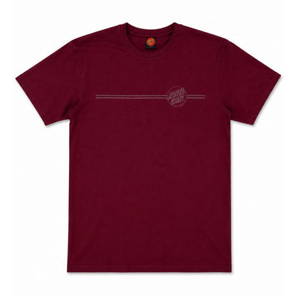 Santa Cruz Tonal Opus Dot Stripe T-Shirt Dark Plum