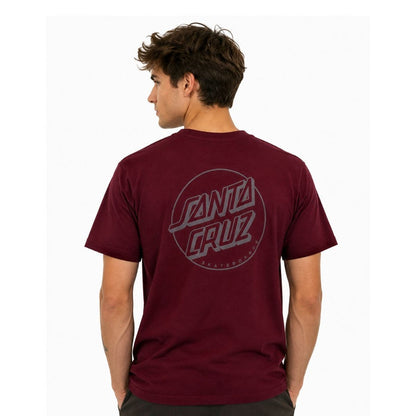 Santa Cruz Tonal Opus Dot Stripe T-Shirt Dark Plum
