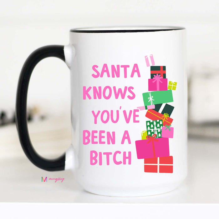 Santa Knows Coffee Mug