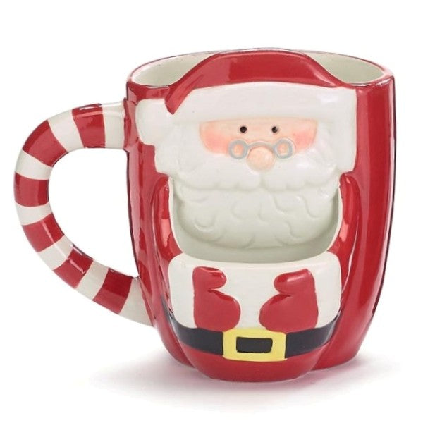 Santa with Pouch for Cookie 19 oz. Ceramic Mug Front