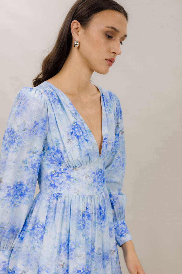Urban Pioneers Female Sasha Dress DRESS BLUE FLOWER AOP