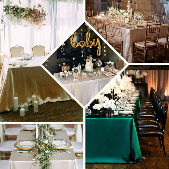 Elegant table settings for various events, featuring floral arrangements and decor.