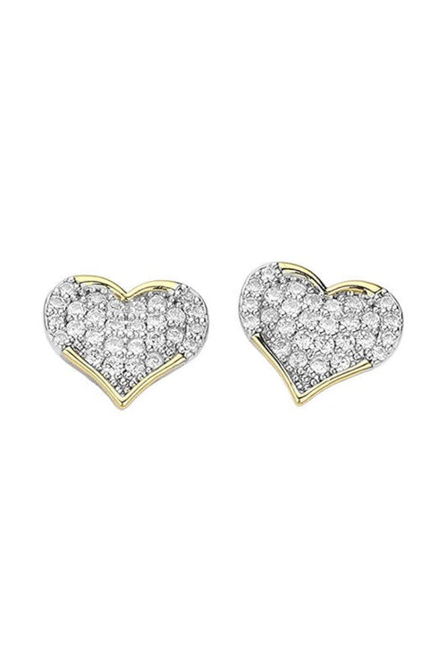 Say It With Love Two Tone Heart Earrings-Cute-Trendy-Shop-Womens-Boutique-Clothing-Store