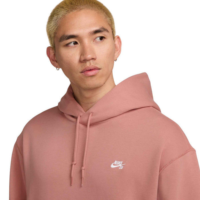 Nike SB Fleece Skateboard Hoodie Red Stardust/White