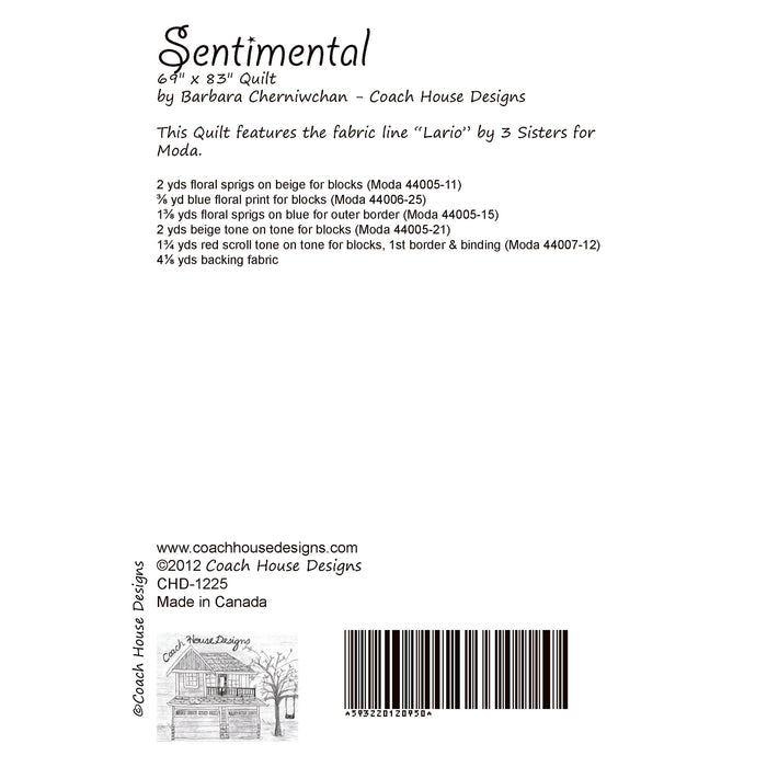 Sentimental Quilt Pattern