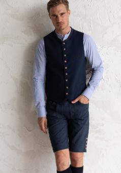 Sepp — Trachten Bermuda Textile Short, Navy