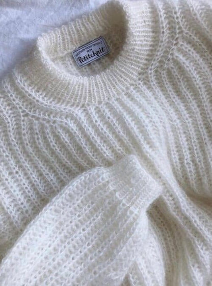September sweater from PetiteKnit, Silk mohair knitting kit
