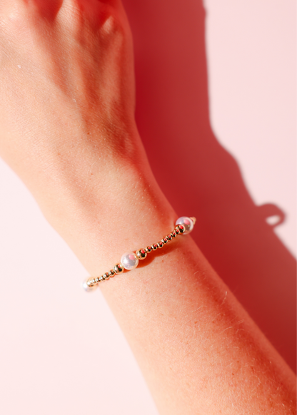 Serena Pearl Bracelet in Gold