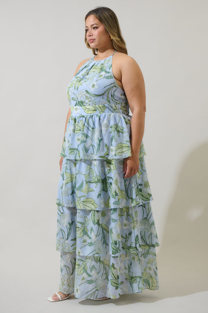 Serenade Bloom Seana Tiered Maxi Dress Curve