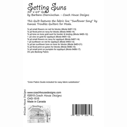 Setting Suns Quilt Pattern