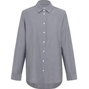 Shirt Women's Cotton Chambray Long Sleeve Relaxed Fit