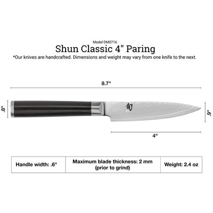 Shun Classic Paring Knife, 4-in. - Kitchen Universe