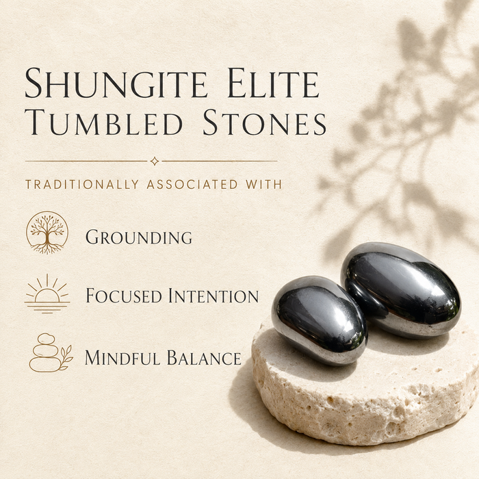 Shungite Elite Tumbled Crystals (EMF Protection and Relieves Stress)
