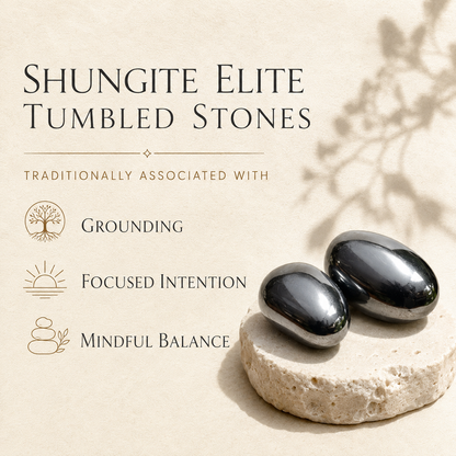 Shungite Elite Tumbled Crystals (EMF Protection and Relieves Stress)