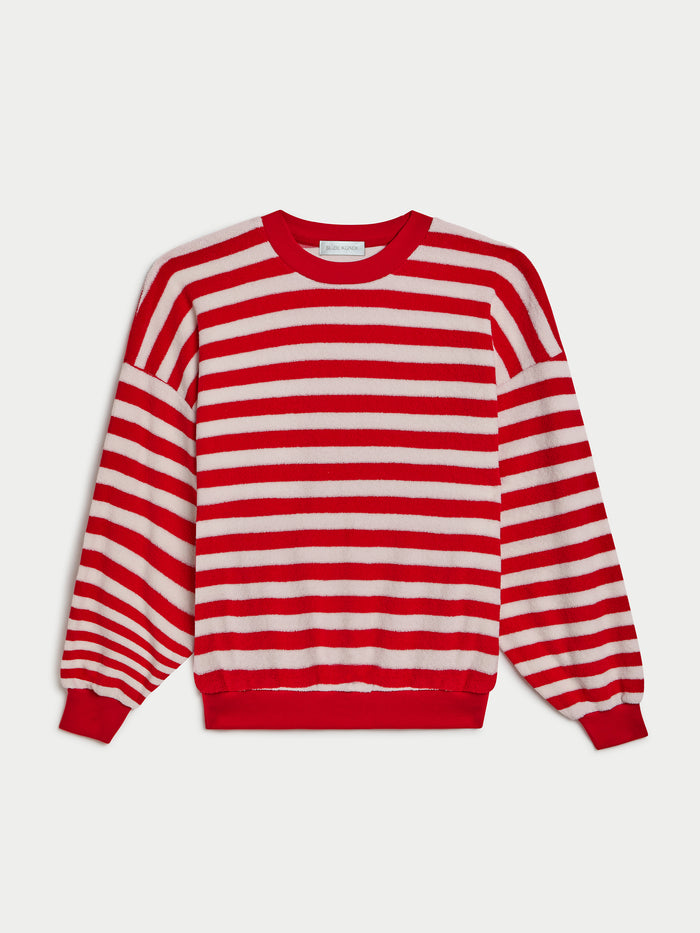 Cherry-Ivory Stripe