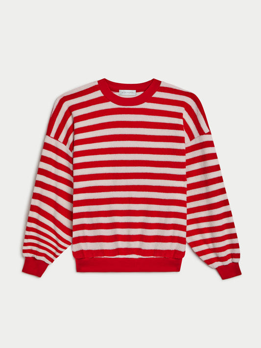 Cherry-Ivory Stripe