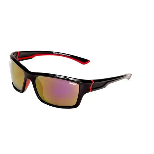 Sinner Cayo Polarised Sport Sunglasses In Red on a white background