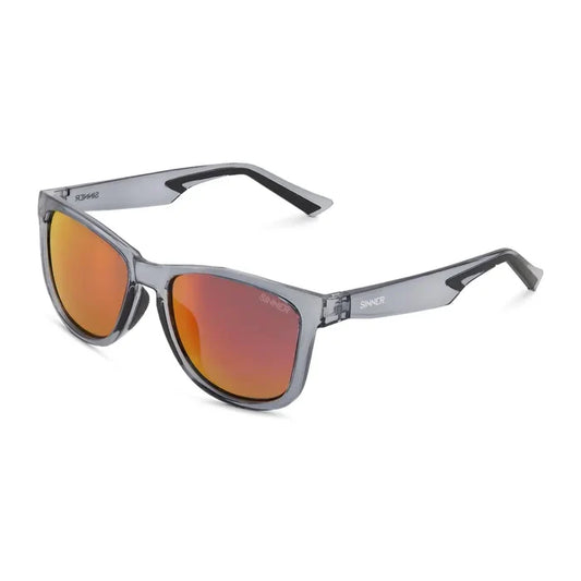 Sinner Pataua Polarised Sunglasses in grey on a white background