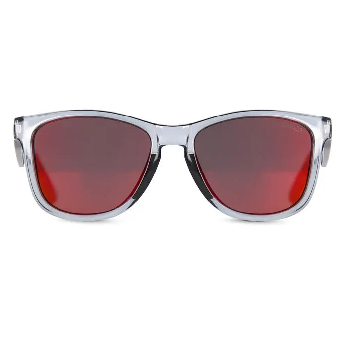 Sinner Pataua Polarised Sunglasses in grey shown from the front on a white background
