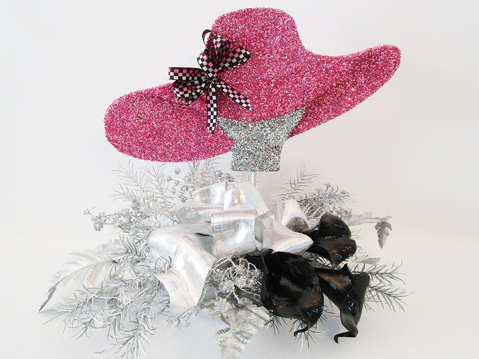 small floppy hat styrofoam centerpiece - Designs by Ginny
