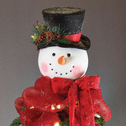 Snowman Head Christmas Tree Topper Display