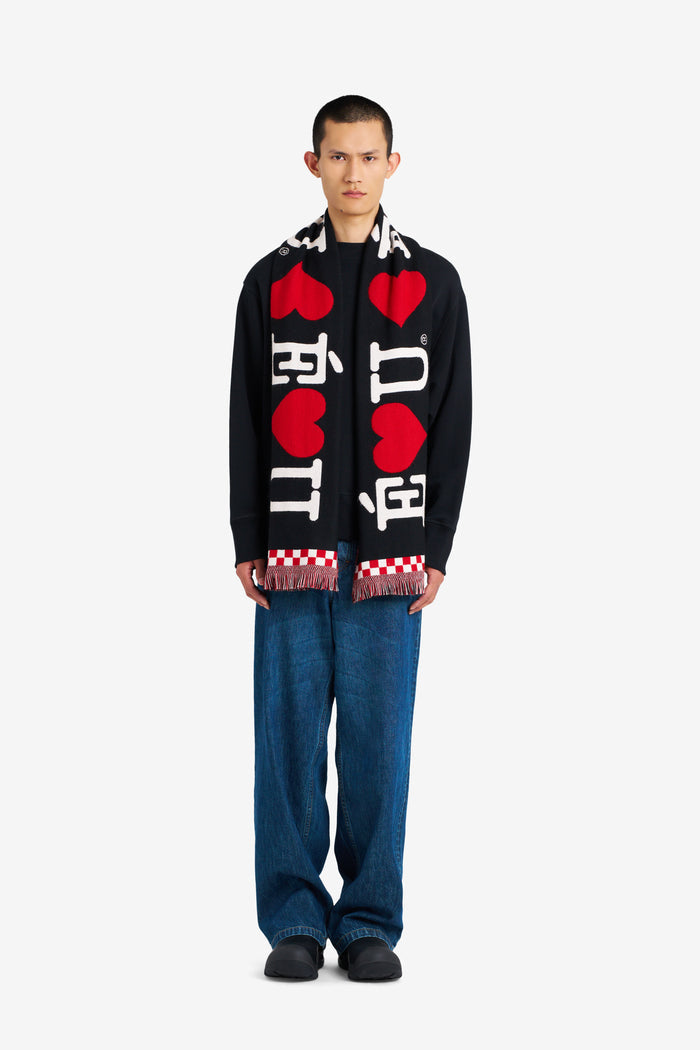 ETUDES STUDIO SOCCER SCARF E L U BLACK