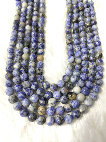 Sodalite Faceted Beads, Crystal Beads for Jewelry.