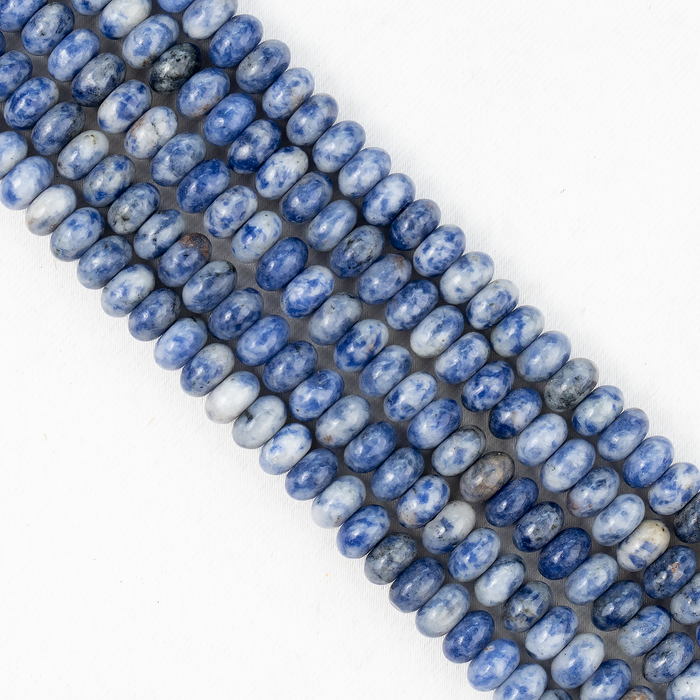Sodalite Rondelle Beads, Crystal Beads for Jewelry.