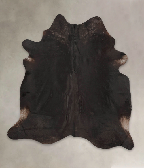Solid Black Cowhide Rug #B4064