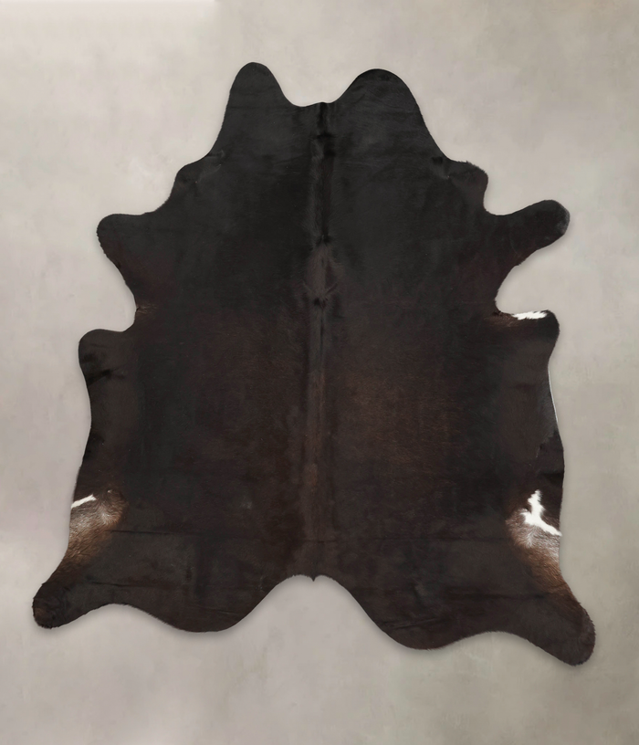 Solid Black Cowhide Rug #B3838