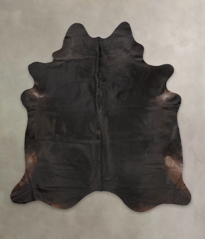 Solid Black Cowhide Rug #B4031