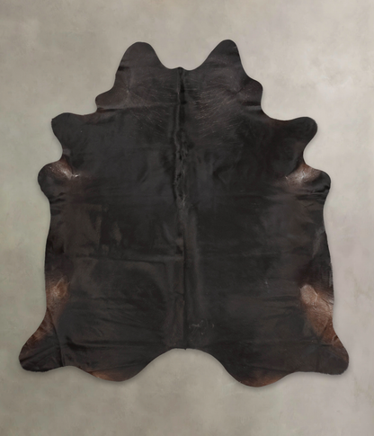 Solid Black Cowhide Rug #B4031