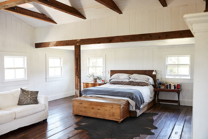 Solid Black Cowhide Rug #B4031